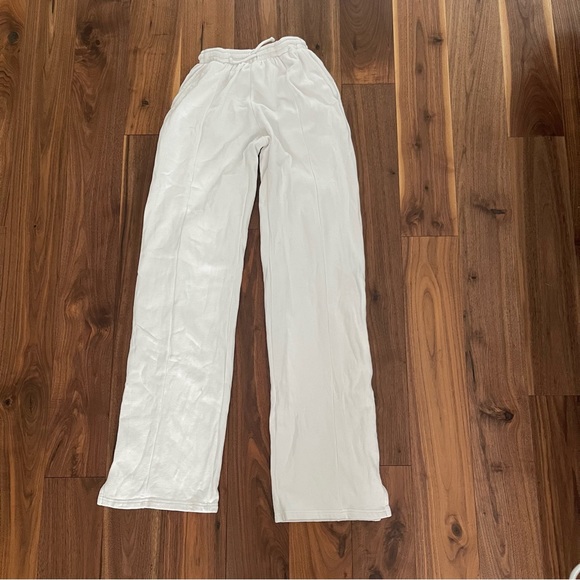 Heavy Manners Straight Leg Sweats in Snow White - Picture 1 of 12